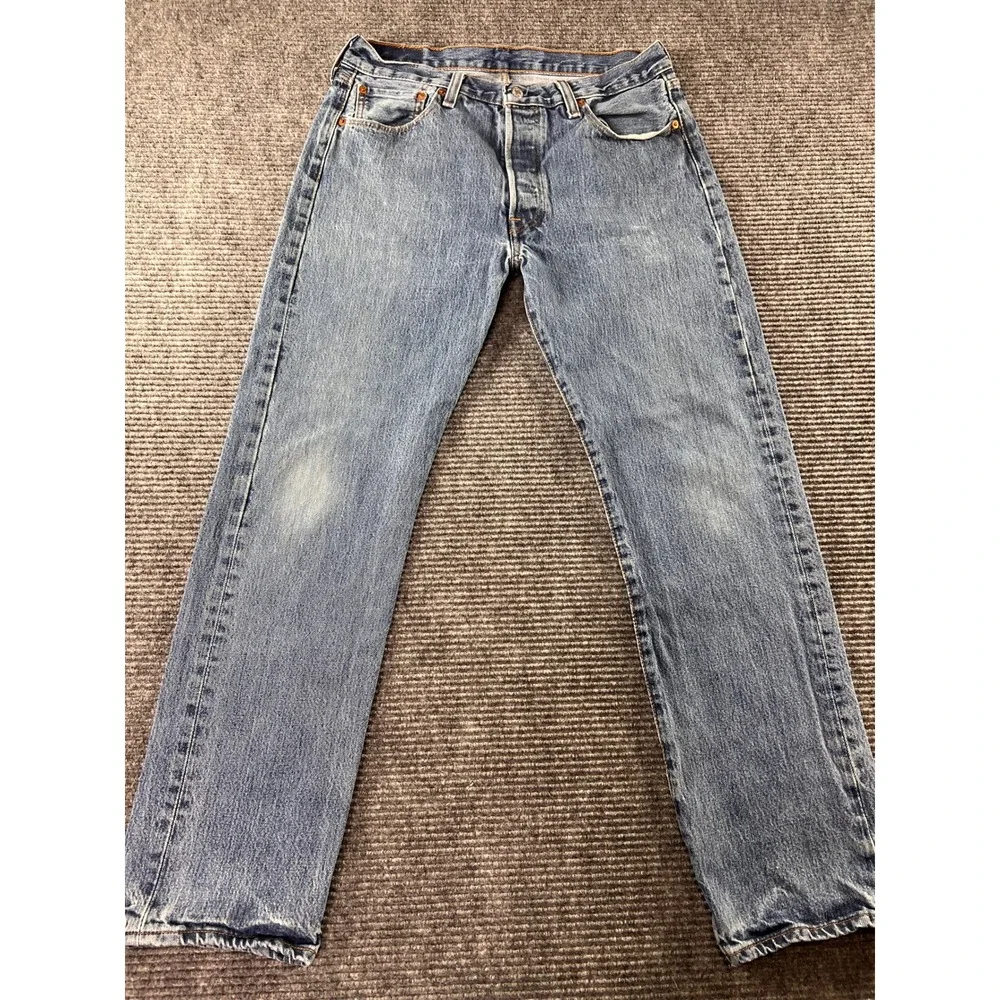Levis 501 XX Original Fit Mens Jeans 33x32 Medium Wash Button Fly Straight Leg